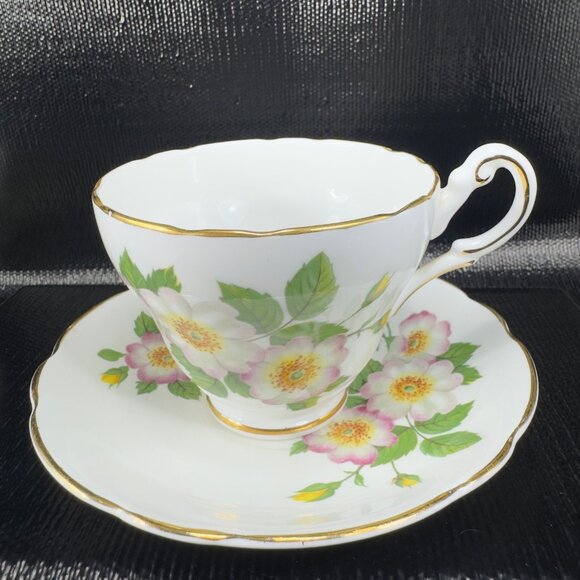 Vintage Regency Teacup Saucer Set Floral Pattern Bone China Made In England VTG - Picture 15 of 15